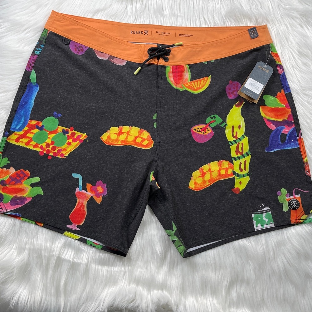 Roark Passage 17" Tahiti Treat Stretch Boardshorts Size 40 NWT MSRP $66